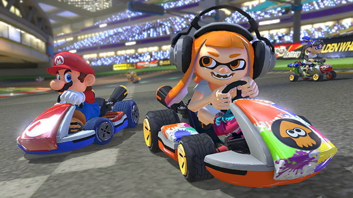 Mario Kart 8 Deluxe 正在進行中。