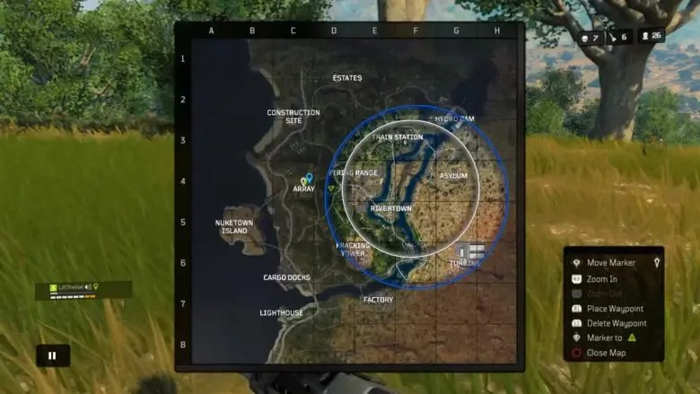 Blackout 的圓圈指示玩家在整個地圖上的移動，因此理解和正確操作它是必不可少的