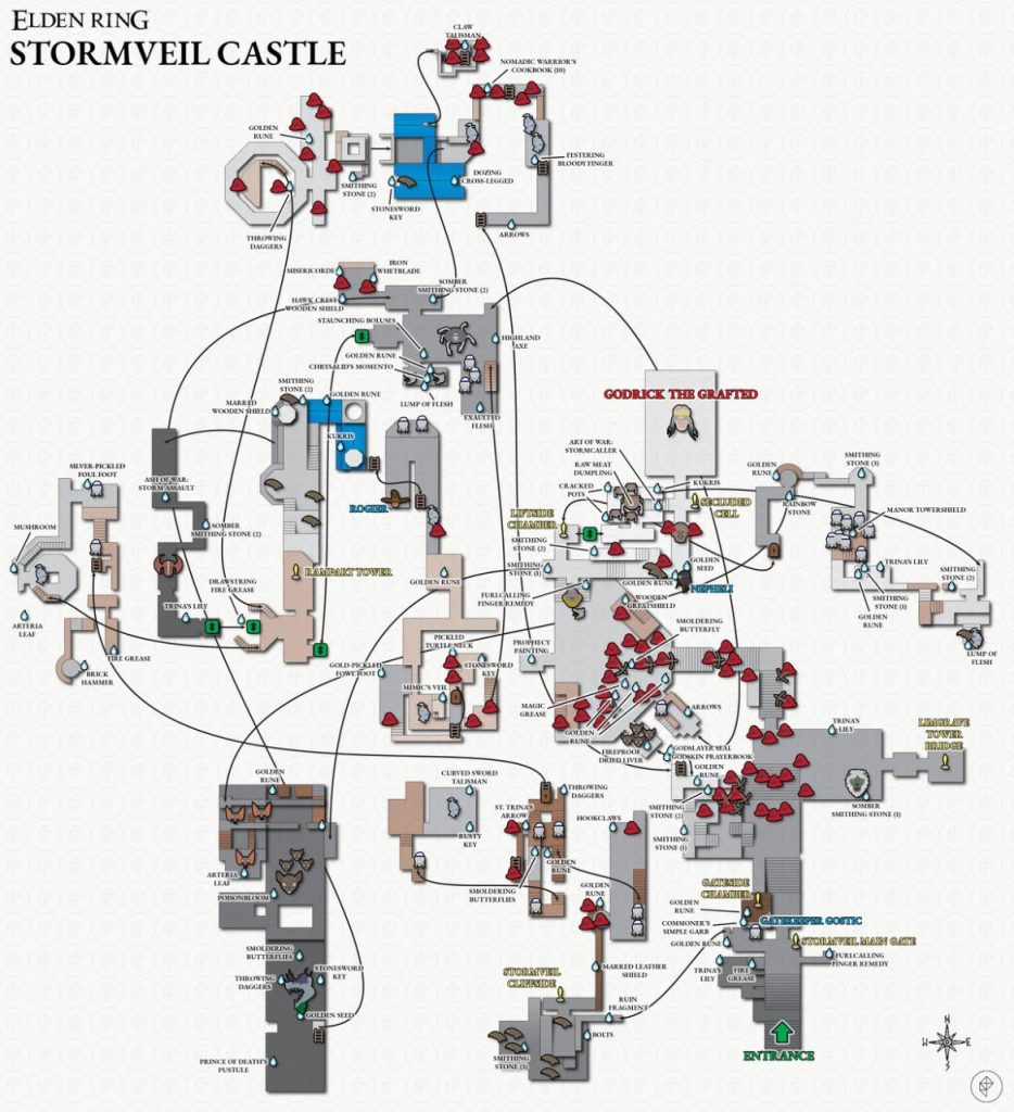 Elden Ring指南：Stormveil Castle演練和地圖