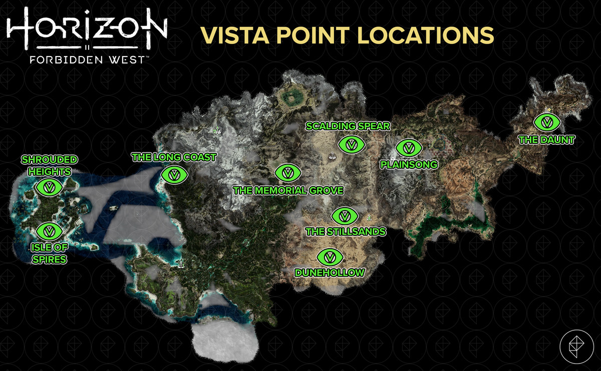 <span data-author="-1">Horizo​​n Forbidden West Vista Point 地點</span>