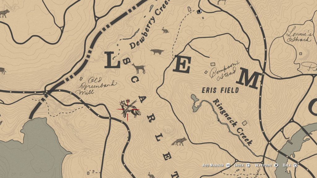 Red Dead Redemption 2 Legendary Coyote 地點