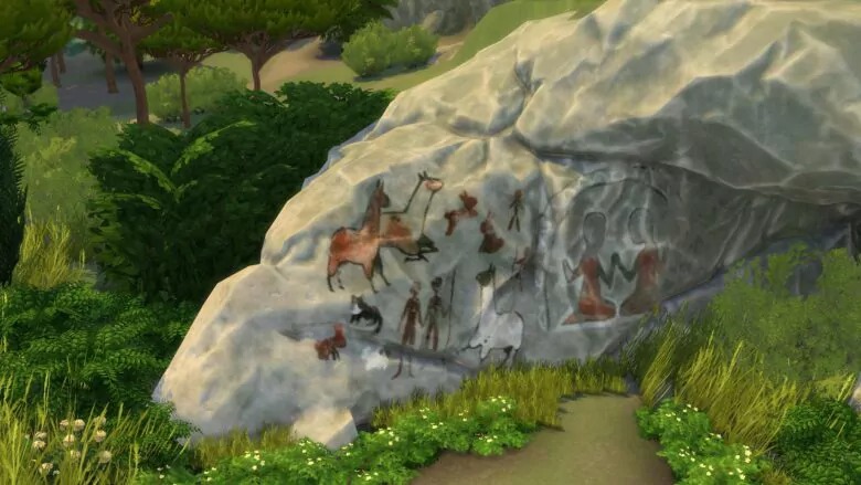 這些岩畫看起來很有趣。