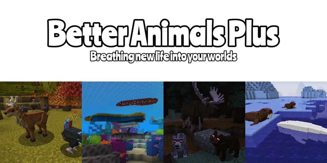 Minecraft Better Animals Plus 不同動物的模組