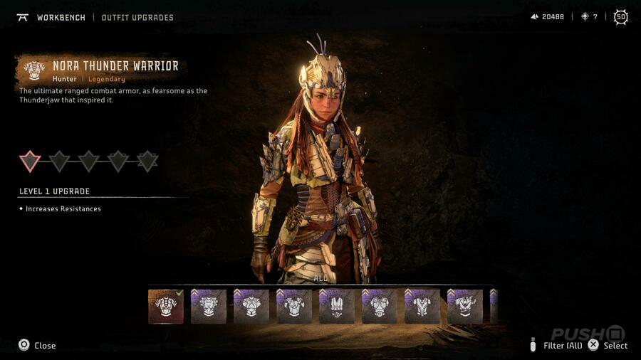 Horizo​​n Forbidden West Outfits Armor Guide PS5 PS4 Nora Thunder Warrior