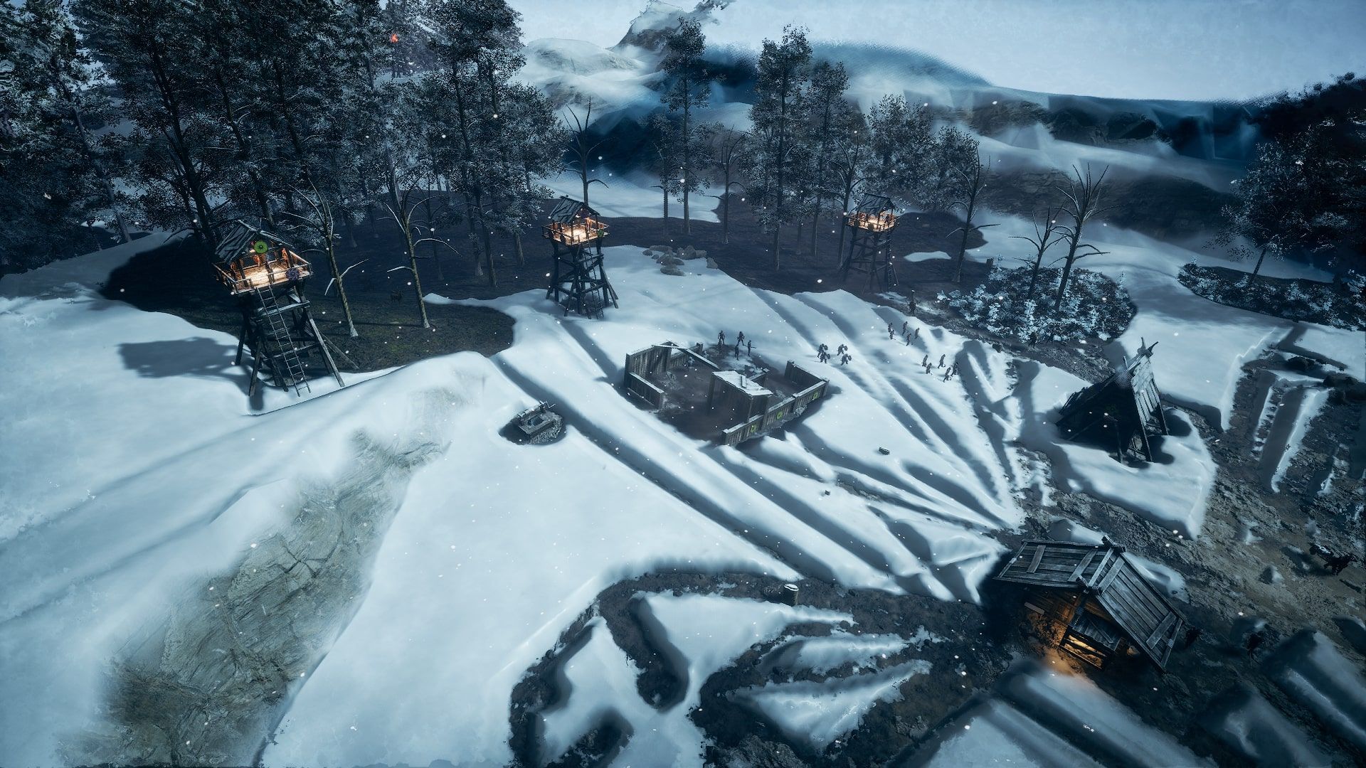 Frozenheim 防禦周界在冬天保護村莊