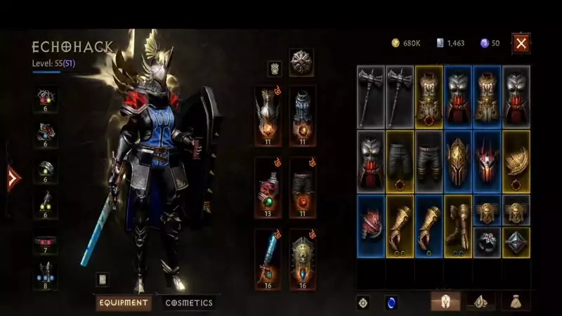 暗黑破壞神永生不朽所有套裝物品和地牢位置物品可以堆疊並在裝備時給予玩家增益。
